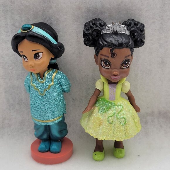 Disney Princess Lot of 7 Small 3" Dolls Jointed Figures - Tiana Jasmine Ariel - Picture 2 of 10